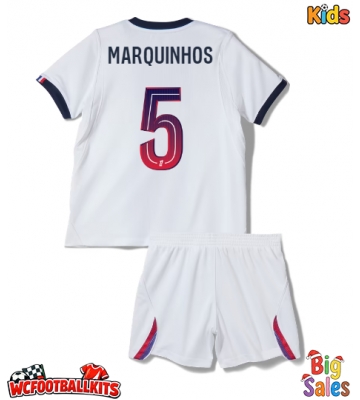 Paris Saint-Germain Marquinhos #5 Replica Away Stadium Kit for Kids 2026-27 Short Sleeve (+ pants)